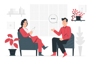Contact icoon naast tips voor het maken van een video over werken in een bedrijf